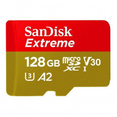 Карта пам`ятi MicroSDXC 128GB UHS-I/U3 Class 10 SanDisk Extreme A2 R190/W90MB/s (SDSQXAA-128G-GN6MN)