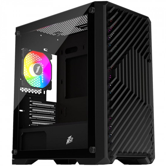 Корпус 1stPlayer T5-BK-4F1 Black без БЖ