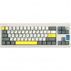 Клавіатура бездротова Epomaker Shadow-X 70% Wisteria Linear Switch Hot-Swap (2.4G/BT/USB) LCD Screen RGB UA White (SHX-W-WL)