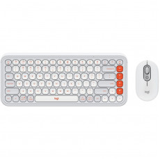 Комплект (клавіатура, миша) бездротовий Logitech Pop Icon Combo Off White (920-013141)