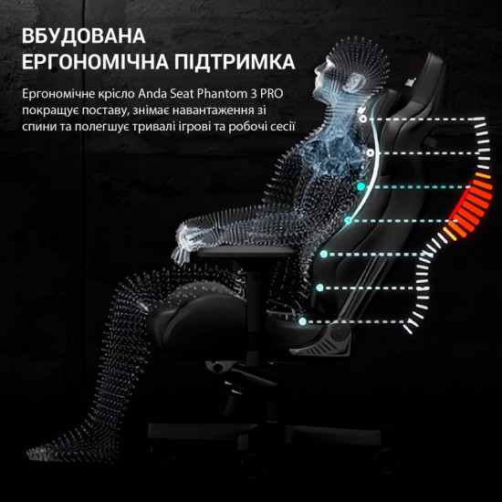 Крісло для геймерів Anda Seat Phantom 3 Pro Size L Grey Fabric (AD18YC-06-G-F)