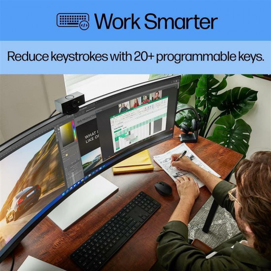 Клавіатура беспроводная HP 450 Programmable WL Black (4R184AA)