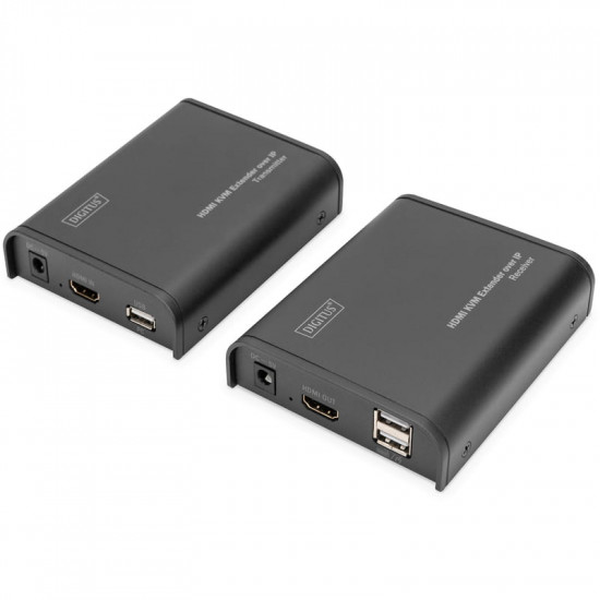 Подовжувач HDMI сигналу Digitus HDMI KVM по IP, 1080P/60hz, до 120м, через CAT5E/6 (DS-55202)