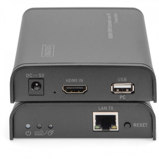 Подовжувач HDMI сигналу Digitus HDMI KVM по IP, 1080P/60hz, до 120м, через CAT5E/6 (DS-55202)