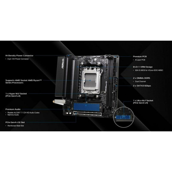 Материнська плата ASRock A620AI WiFi Socket AM5