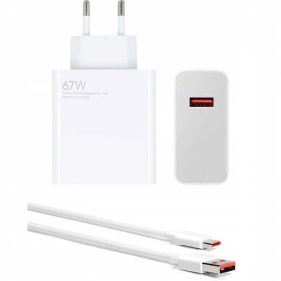 Зарядний пристрій Xiaomi 67W Combo USB-A White (BHR9465EU) + кабель Type-C
