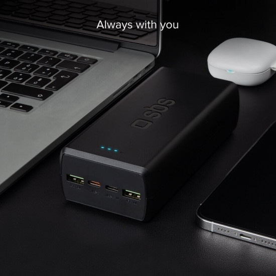 Універсальна мобільна батарея SBS 30000 mAh 20W Black (TTBB30000PD20K)