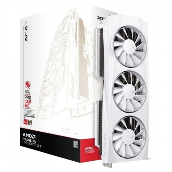Відеокарта AMD Radeon RX 9070 XT 16GB GDDR6 Quicksilver Magnetic Air Edition White XFX (RX-97TMAQKW9)