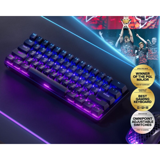 Клавiатура бездротова SteelSeries Apex Pro Mini Wireless Black (64842)