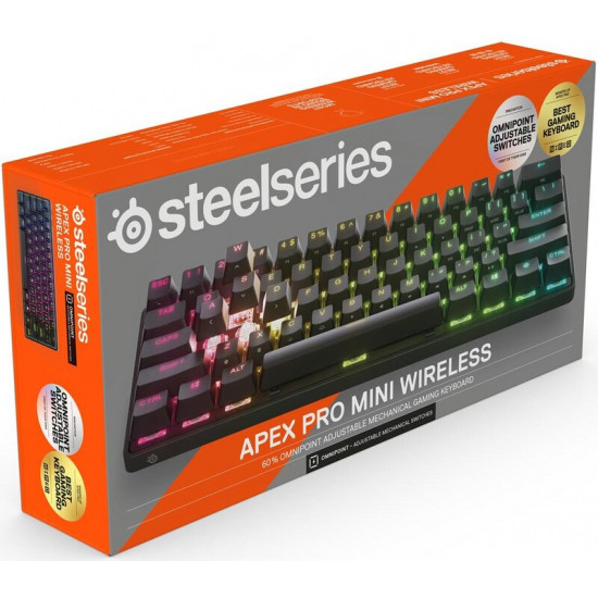 Клавiатура бездротова SteelSeries Apex Pro Mini Wireless Black (64842)