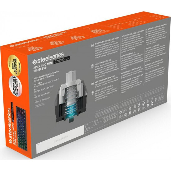 Клавiатура бездротова SteelSeries Apex Pro Mini Wireless Black (64842)