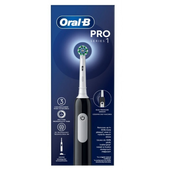Зубна електрощітка Braun Oral-B Pro1 D305.513.3X CrossAction Black