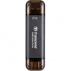 Накопичувач зовнішній SSD USB 3.2 Gen 2 Type-A/Type-C 2TB Transcend ESD310 Black (TS2TESD310C)