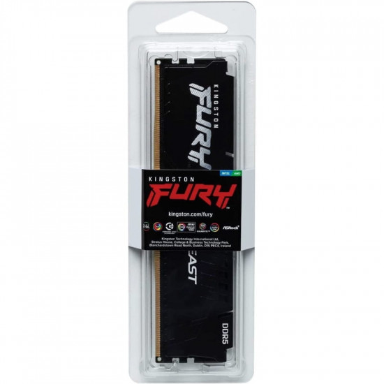 Модуль пам`яті DDR5 16GB/6000 Kingston Fury Beast Black (KF560C36BBE2-16)