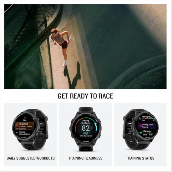 Смарт-годинник Garmin Forerunner 570 47mm Slate Gray with Black/Translucent Black Silicone with Slate Buckle (010-02971-40)