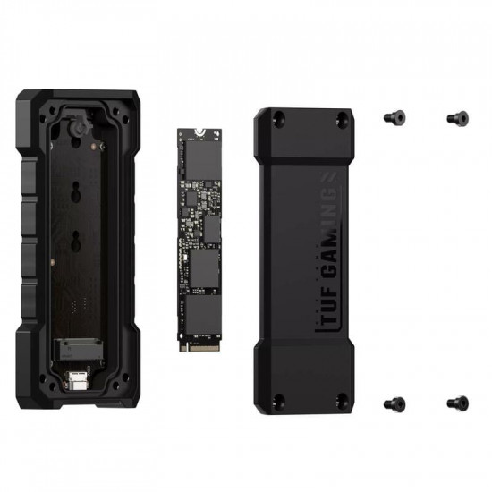 Зовнішня кишеня Asus TUF Gaming A2 PCIe NVMe M.2 2230/2242/2260/2280 USB Type-C 3.2 Black (90DD02X0-M09000)
