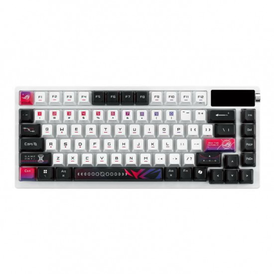 Клавіатура бездротова Asus ROG Azoth X NX Snow V2 EN PBT White (90MP044F-BKUA30)