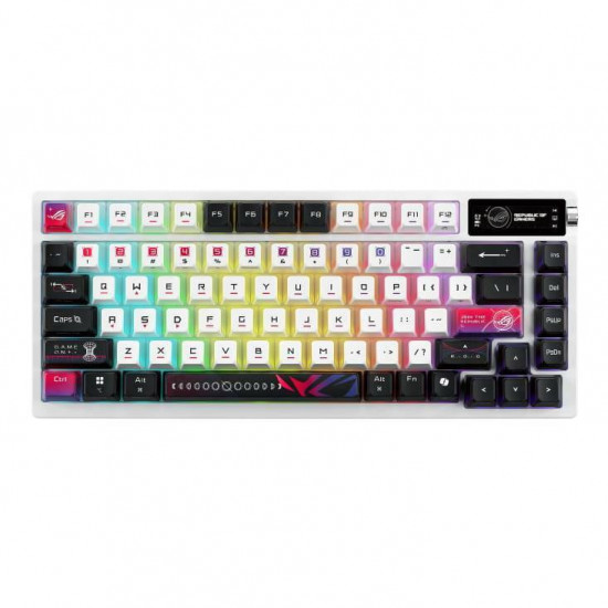 Клавіатура бездротова Asus ROG Azoth X NX Snow V2 EN PBT White (90MP044F-BKUA30)