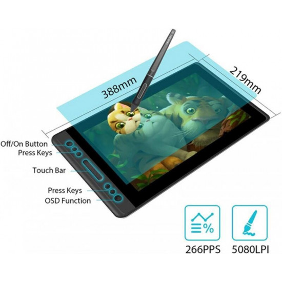 Графічний монітор Huion Kamvas Pro 13 + рукавичка