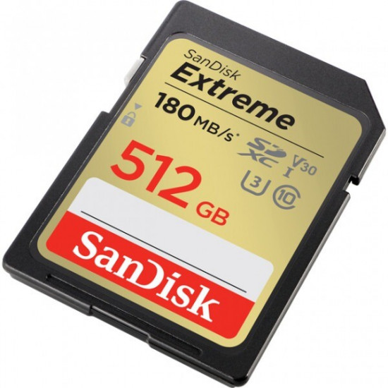 Карта пам`яті SDXC 512GB UHS-I/U3 Class 10 SanDisk Extreme R180/W130MB/s (SDSDXVV-512G-GNCIN)