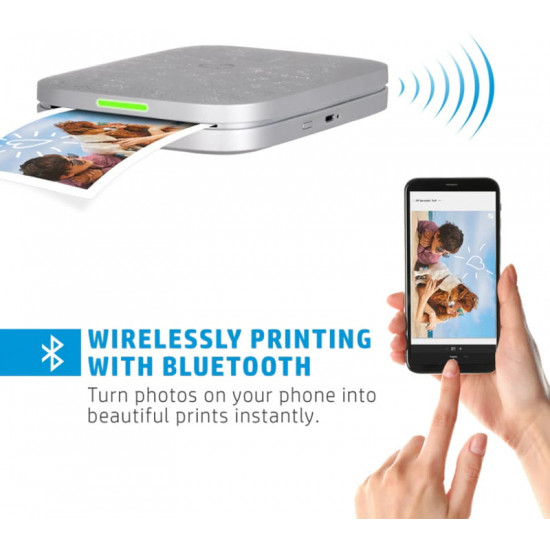 Принтер миттєвого друку HP Sprocket Gray (HPISP3X4W)