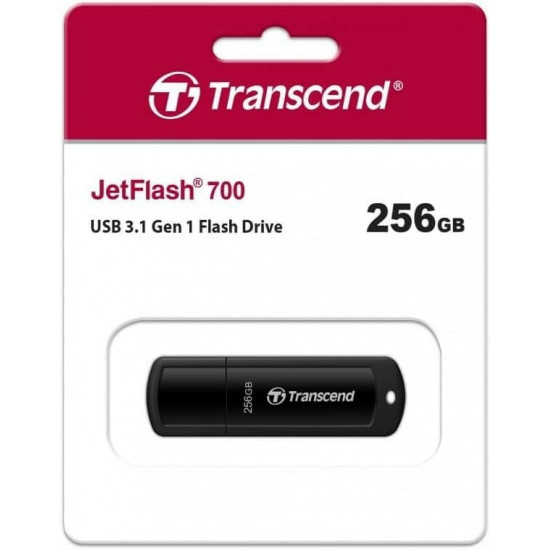 Флеш-накопичувач USB3.1 256GB Transcend JetFlash 700 Black (TS256GJF700)