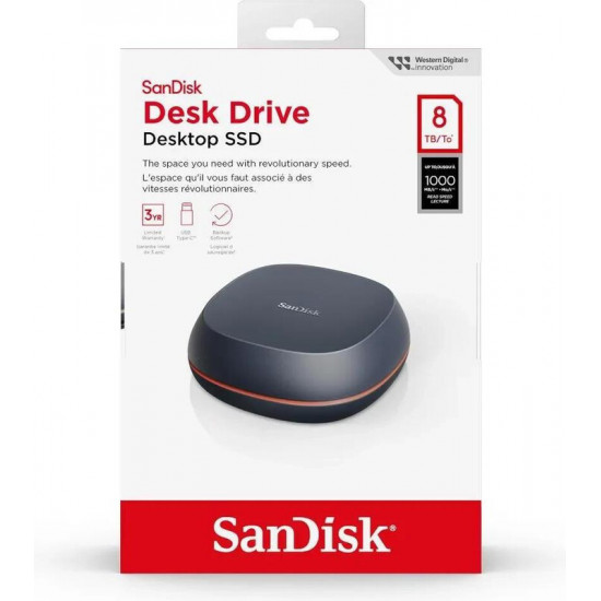 Накопичувач зовнiшнiй SSD 8TB SanDisk Desk Drive (SDSSDT40-8T00-EM25)