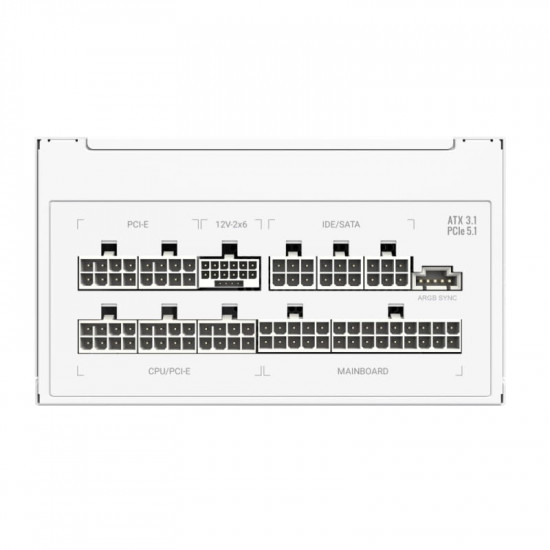 Блок живлення GameMax RGB Pro 1050G 1050W White