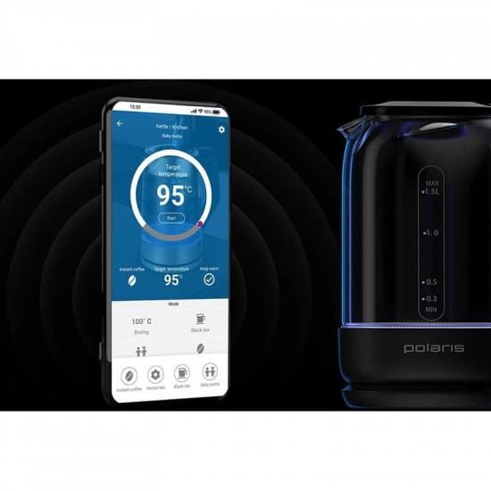 Електрочайник Polaris PWK 17107CGLD WIFI IQ Home Black