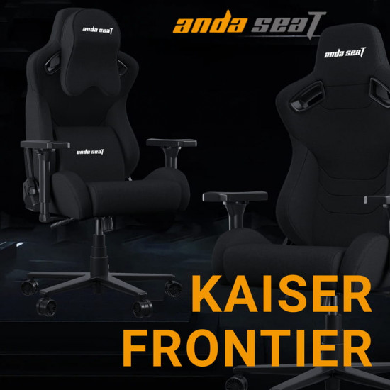Крісло для геймерів Anda Seat Kaiser Frontier Size XL Black Fabric (AD12YXL-17-B-F-B02)