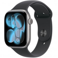 Смарт-годинник Apple Watch Series 11 GPS 46mm Space Grey Aluminium Case with Black Sport Band - M/L (MEV44RK/A)