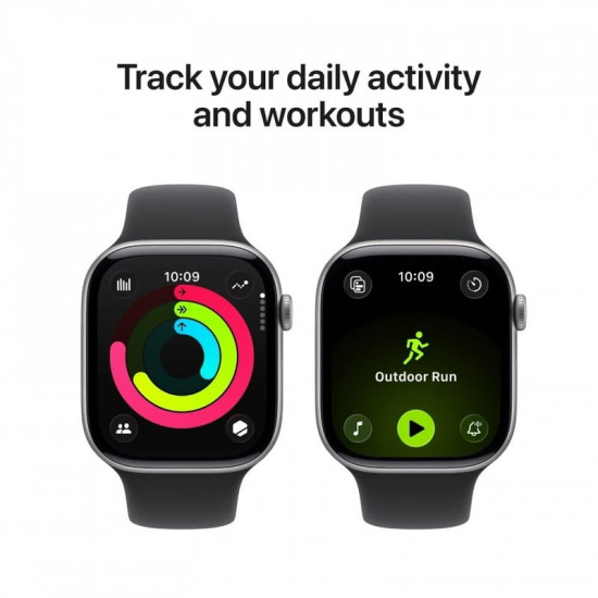 Смарт-годинник Apple Watch Series 11 GPS 46mm Space Grey Aluminium Case with Black Sport Band - M/L (MEV44RK/A)