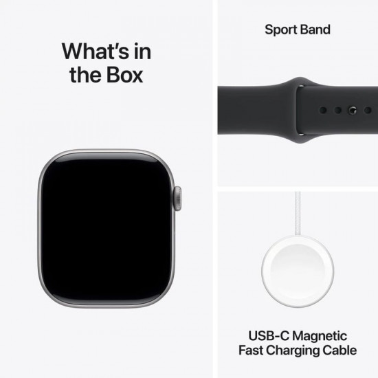 Смарт-годинник Apple Watch Series 11 GPS 46mm Space Grey Aluminium Case with Black Sport Band - M/L (MEV44RK/A)