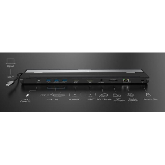 Док-станція J5create USB-C 10-в-1 (JCD542-N)