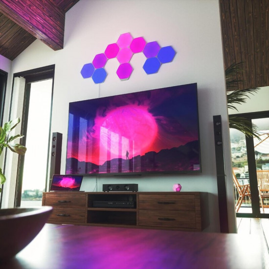 Додаткові панелі Nanoleaf Shapes Hexagons Expansion Pack Apple HomeKit, 3 шт. (NL42-0001HX-3PK)