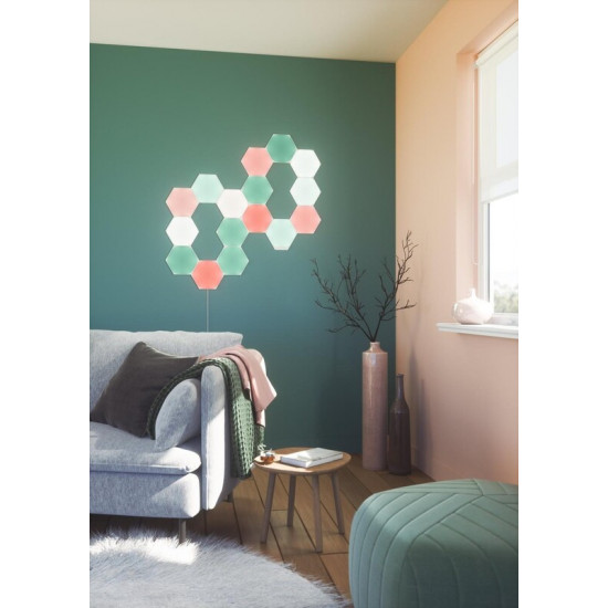 Додаткові панелі Nanoleaf Shapes Hexagons Expansion Pack Apple HomeKit, 3 шт. (NL42-0001HX-3PK)
