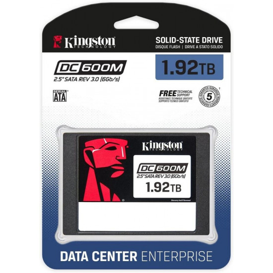 Накопичувач SSD  1.9TB Kingston SSD DC600M 2.5" SATAIII 3D TLC (SEDC600M/1920G)