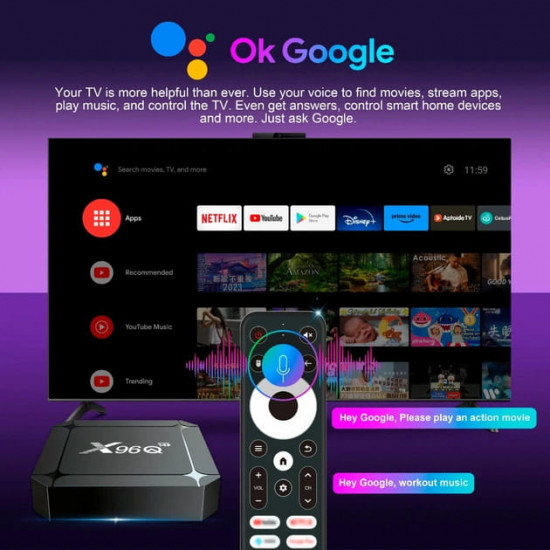 HD медіаплеєр X96Q Android (RK3518/2GB/32GB)