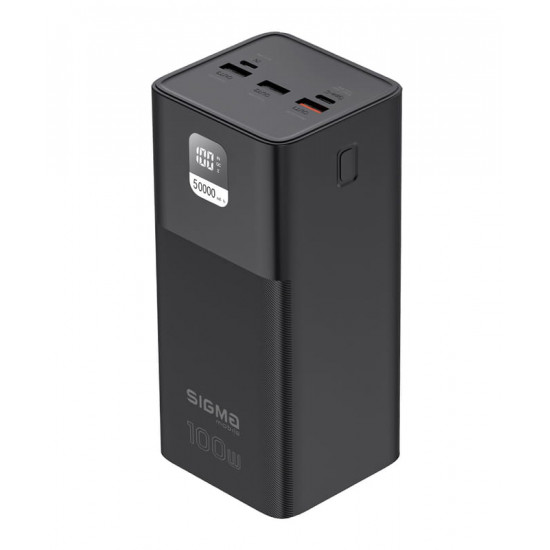 Універсальна мобільна батарея Sigma mobile X-Power SI50A6QLX 50000mAh Black (4827798741313)