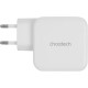 Мережевий зарядний пристрій Choetech USB Type-C, USB Type-A 65W PD 3.0 QC 3.0 White (PD8002)