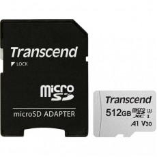 Карта пам`ятi MicroSDXC 512GB UHS-I/U3 Class 10 Transcend 300S A1 + SD-adapter (TS512GUSD300S-A)