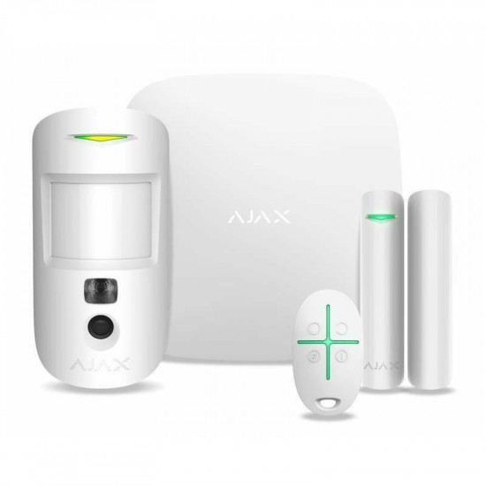 Комплект бездротової сигналізації Ajax HDR StarterKit Cam Plus White
