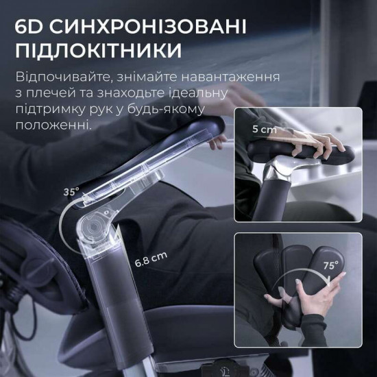 Крісло офісне Sihoo Doro S300 Mesh Dark Grey (S300-M201)