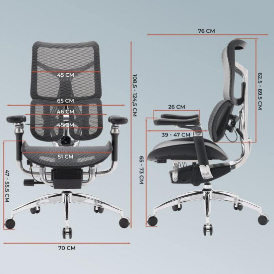 Крісло офісне Sihoo Doro S300 Mesh Dark Grey (S300-M201)