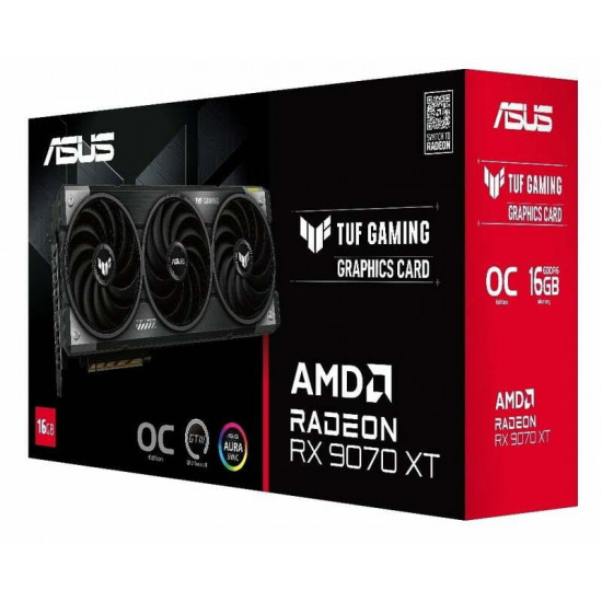 Відеокарта AMD Radeon RX 9070 XT 16GB GDDR6 TUF Gaming OC Asus (TUF-RX9070XT-O16G-GAMING)