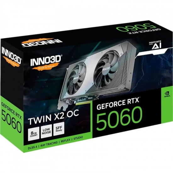 Вiдеокарта GF RTX 5060 8GB GDDR7 Twin X2 OC Inno3D (N50602-08D7X-195070N)