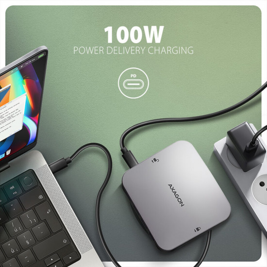 Концентратор USB Type-C Axagon Gray (HMC-UFO)