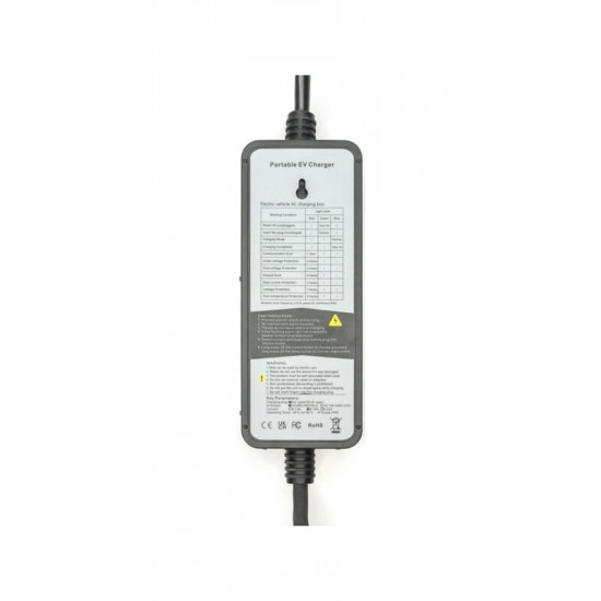 Мережевий зарядний пристрій Digitus EV Single Phase 3.7kW, 5 m, Schuko to Type 2 (DK-1P16-A-050-BL)