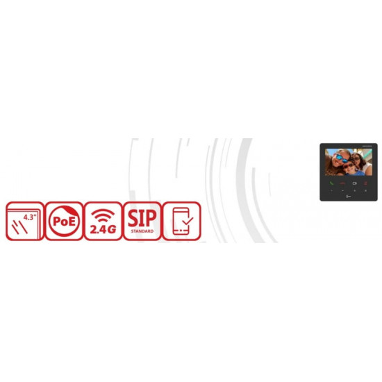 IP-відеодомофон Hikvision DS-KH6110-WE1 Black