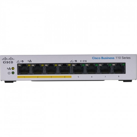 Комутатор Cisco Business 110 CBS110-8PP-D-EU (4хGE, 4хGE PoE, 32 Вт, некерований)